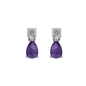 Boucles D'oreilles Puces En Argent 925 Rhodié - Serties De Nacre - Neuf étiqueté