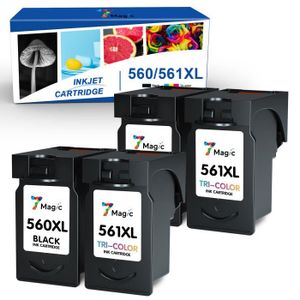 HALLOLUX 560XL 561 XL Cartouches d'encre Remplacement pour Canon 560 560 XL  561 XL pour Pixma TS5350 TS7450 TS7451 TS5352 TS5351 TS5353 (Noir  Tri-Colore, 2-Pack) : : Informatique