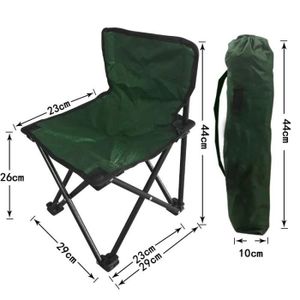 CHAISE DE CAMPING Taille 1 vert - Chaise Pliante Portable Ultralégèr
