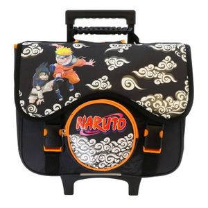 CARTABLE Cartable A Roulettes 41Cm 2 Comp+1Poche sous licence officielle NARUTO