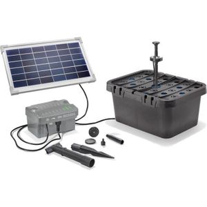 BASSIN D'EXTÉRIEUR Kit pompe solaire bassin avec filtre, batterie et 