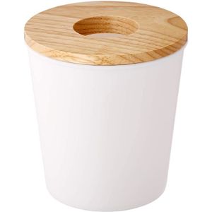 Poubelle Blanc Bois Cdiscount