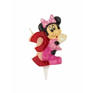 Bougie chiffre Minnie Mouse 6,5 cm à prix minis sur  !