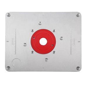 Tableau rabattable pour machine à refiler la plaque de l'insert de table du routeur en aluminium avec anneau de fixation et vis d'installation 