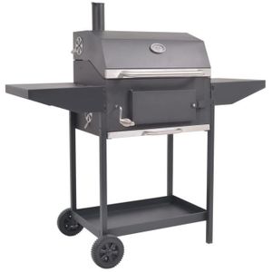 BARBECUE Barbecue au charbon de bois avec étagère inférieure Noir - DIO7380741864394