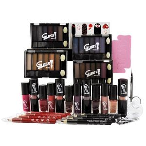PALETTE DE MAQUILLAGE  Coffret cadeau coffret maquillage mallette de maquillage collection Essential - 44pcs