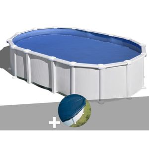 PISCINE Kit piscine acier blanc Gré Atlantis ovale 6,34 x 