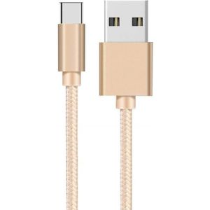 CÂBLE TÉLÉPHONE Cable USB-C pour Xiaomi REDMI 9 - REDMI 9T - REDMI NOTE 9T - REDMI NOTE 8T  - Cable Type USB-C Nylon Tressé Or 1 Mètre Phonillico®