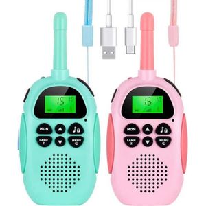 Talkie-walkie pour enfants DUOKON - Bleu/Rose - Batterie au lithium 650 mAh  - Jouet interactif parent-enfant - Cdiscount Jeux - Jouets