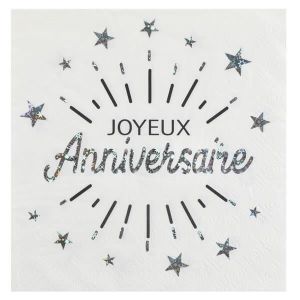 Serviette De Table Joyeux Anniversaire Cdiscount Serviette De Table Joyeux Anniversaire Cdiscount