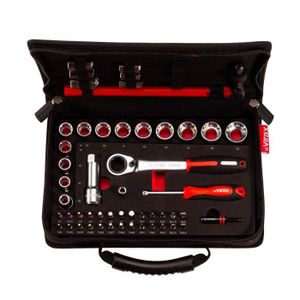 AUTRE CLE Coffret d'outils spécial plomberie VIRAX - 51 outils - douilles traversante + embouts 1/4