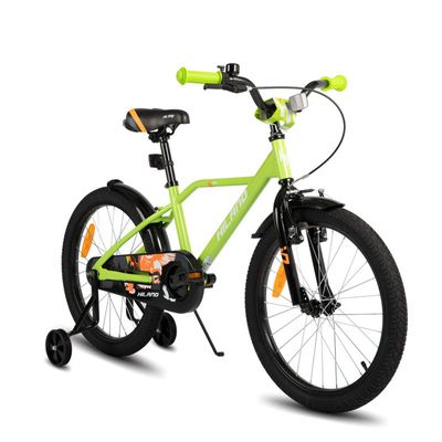 VTT 20 Pouces Pour Enfant – Cadre Acier, 6 Vitesses, Double Frein à Disque, Vert, Solide Et Stylé