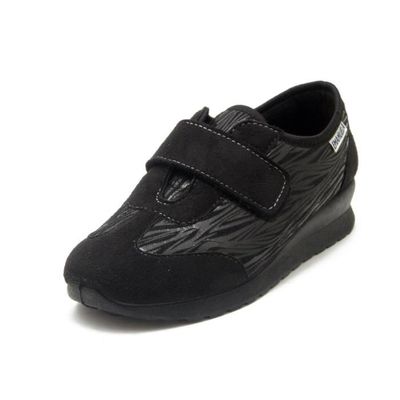 Sneaker a scratch EMANUELA Pour femme Tissu noir Noir Cdiscount Chaussures