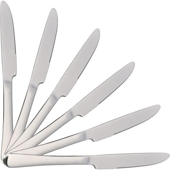 Ensemble De Couteaux à Steak Cheqo® - Set De Couteaux à Steak 6 Pièces