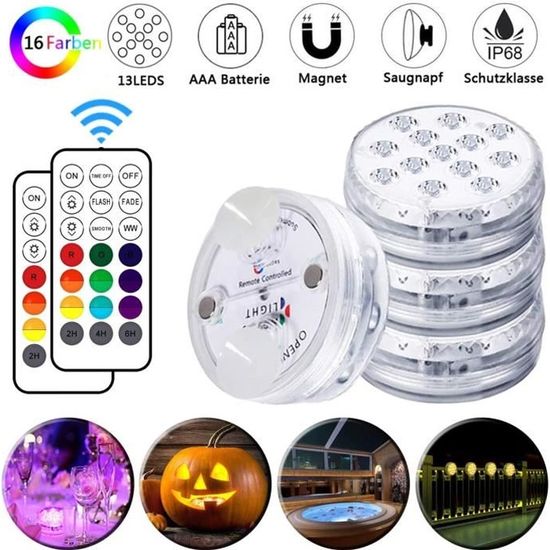 Lampe LED Flottante Pour Piscine - 6 Couleurs, Solaire Et USB, étanche IP67 - Décoration Pour Spa, Jardin, Fêtes - 8