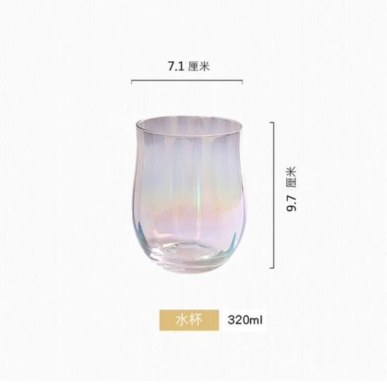 Verre à eau,Tasse en cristal créative à rayures verticales,verres à vin colorés,gobelet en fil de - Type M12 Colorful