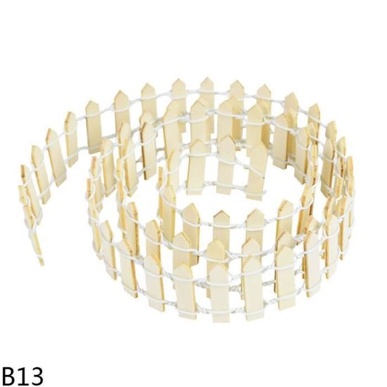 2 Pièces Mini Clôture De Jardin En Bois, 90 X 5 Cm Petite Clôture Couleur Café, Pour Dollhouse