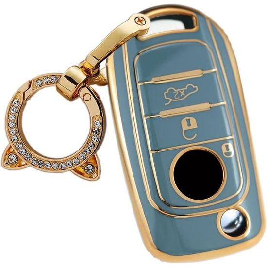 Coque De Clé Voiture Fiat 500 - Protection TPU Souple - Blanche Rose - Taille Unique - Cadeau Idéal - 8