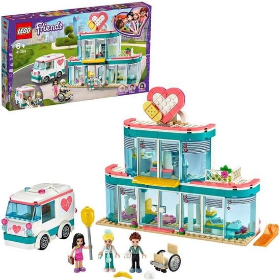 LEGO®  Friends 41394 L’hôpital de Heartlake City avec Mini Poupées et Jouet Ambulance, pour Filles et Garçons de 6 ans et +