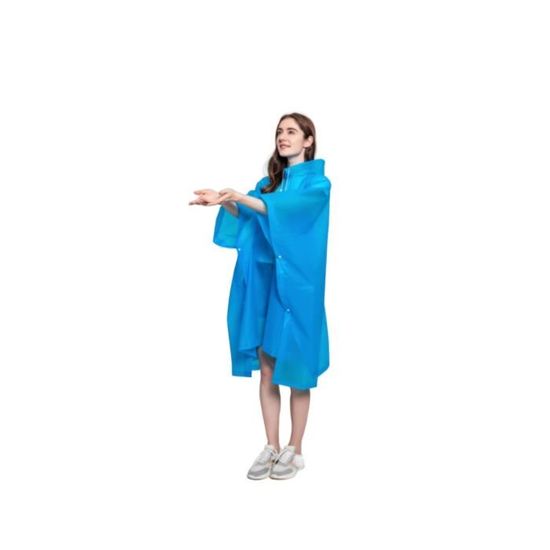 Poncho Pluie Imperméable EVA – Taille Unique (145-200 Cm), Réutilisable, Léger – Pour Rando, Vélo, Camping