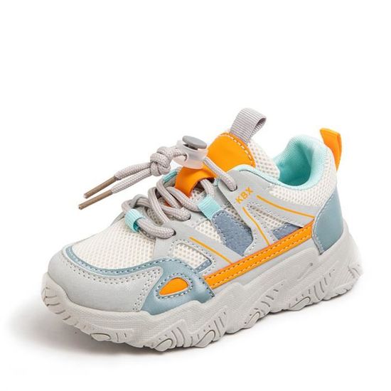AFJYG Basket Enfant Garçon Fille Chaussure Maille De Sport Respirant Course Léger Sneakers Bleu Foncé EU 29