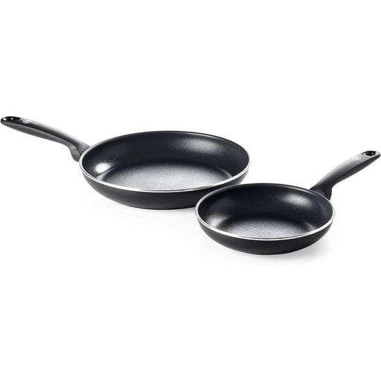 Set De Poêles Valencia Pro 3 Pièces – 8, 9.5, 11 Pouces, Antiadhésif Céramique, Anodisées Dures