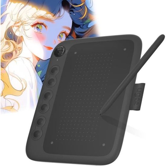 Tablette Graphique UGEE S640 - Stylet Sans Pile 8192 Niveaux - 10 Touches Express - Pour Débutants