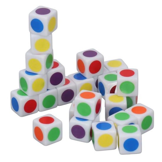 Set de Dés en Mousse 36 Pièces Dés Mous Cube de Dés Colorés Assortis