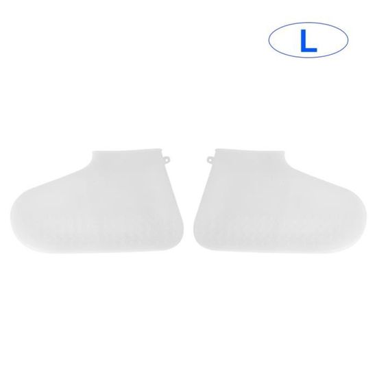 Couvre-Chaussures Silicone Étanché Imperméable – Sur-chaussures Antidérapantes Réutilisables Pluie Neige (Taille L 40-45)