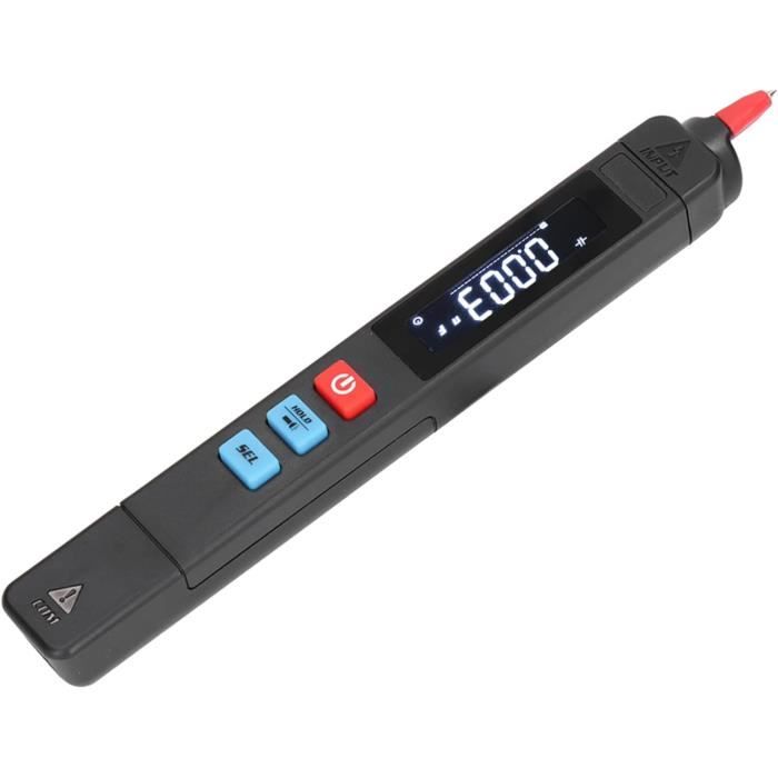 Multimètre Stylo Numérique – 4000 Points, Auto-Range, NCV – Test Tension AC/DC, Résistance, Continuité – Portable