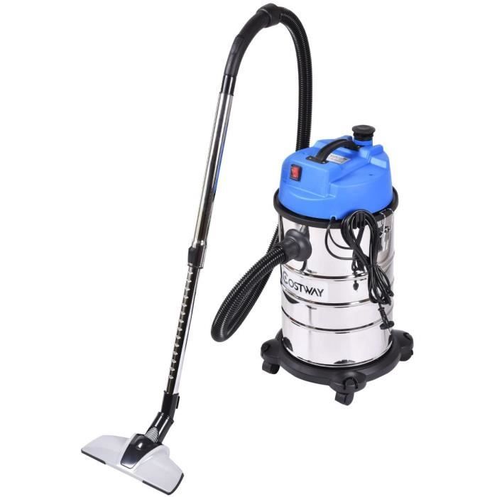 DREAMADE Aspirateur Eau et Poussière 30L,1400W Aspirateur Polyvalent avec Fonction d'Aspiration Humide et Sec, Anti-corrosion