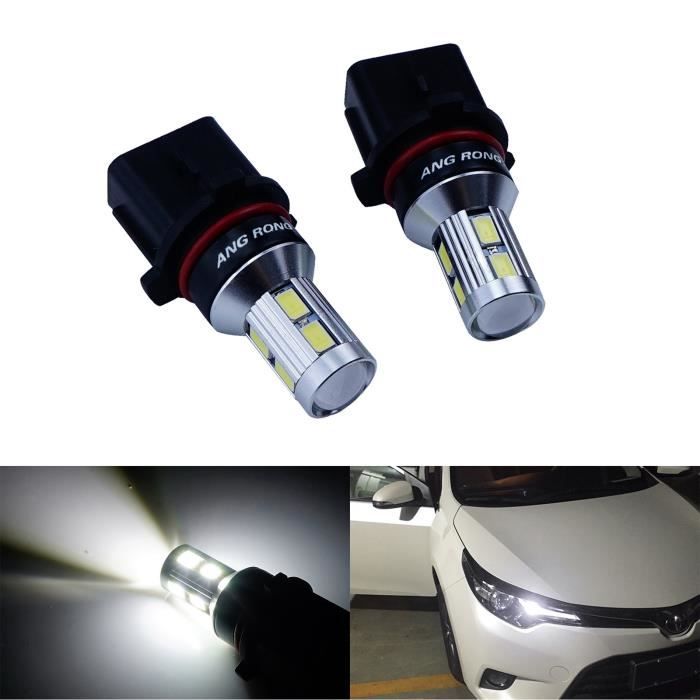 2 Ampoules P13W 9 SMD Blanc LED Lampe DRL Brouillard Pour Audi A4 B8 Peugeot 508 Mazda CX-5 Skoda Yeti 5L Mercedes Benz W212