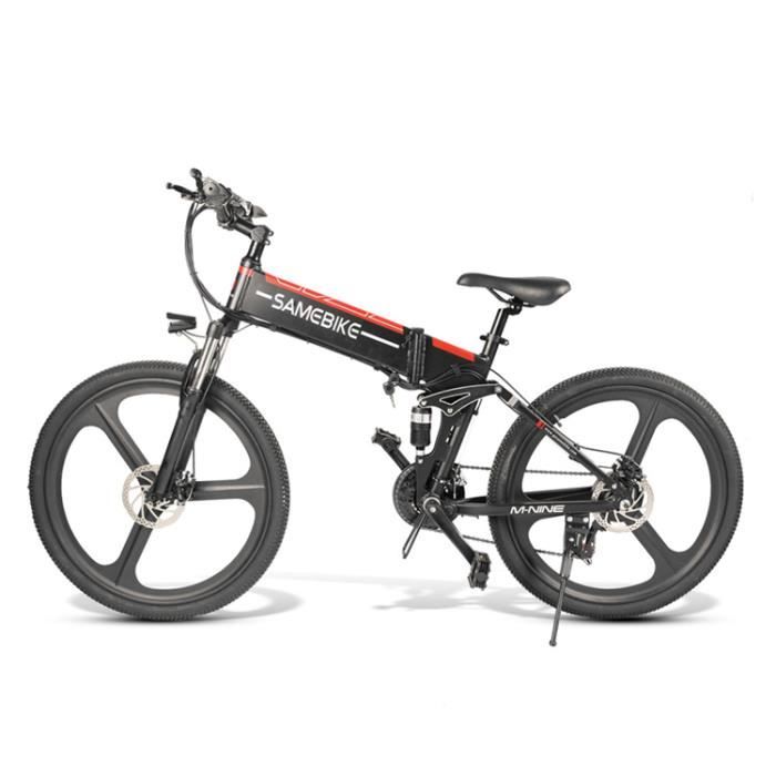 Vélo électrique Samebike LO26 48V 350w -21 vitesses - pliable-10AH E Bike Moteur de vélo vtt - Noir