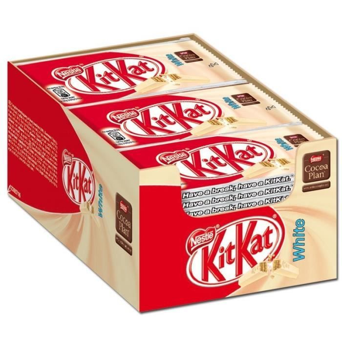 Nestle KitKat White, barre de chocolat 24 pièces