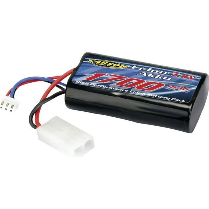 Pack de batterie (LiPo) 7.4 V 1700 mAh Carson Modellsport 500608139 Nbr de cellules: 2 Softcase Tamiya 1 pc(s)