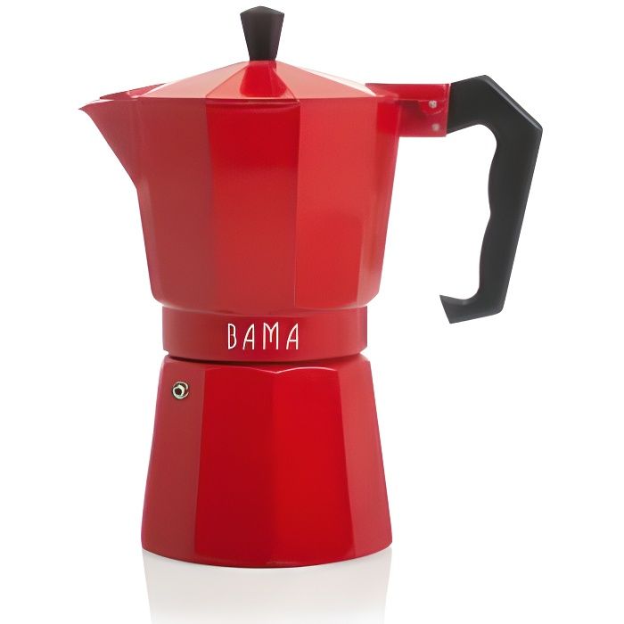 Bama Cafetière italienne Doppio Rouge 6 Tasses