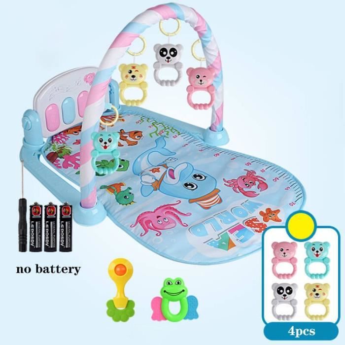 Tapis d'éveil,Tapis de jeu bébé 3 en 1 jouets de gymnastique bébé éclairage doux hochets jouets musicaux pour bébés jouets - Type I