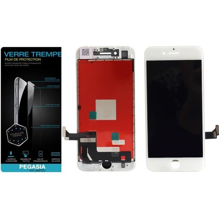 VITRE TACTILE + ECRAN LCD RETINA POUR IPHONE 7 PLUS BLANC + VERRE TREMPE DE PROTECTION OFFERT-PEGASIA