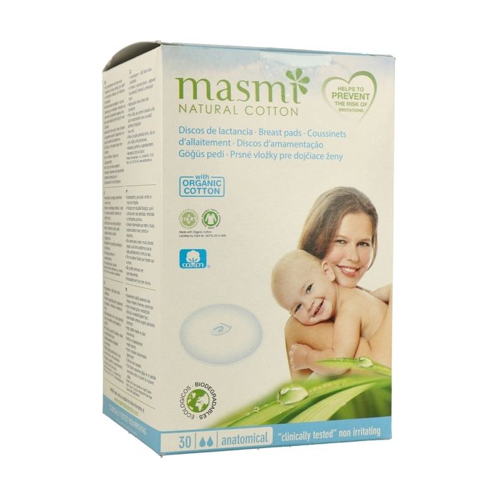 Masmi Coussinets d'Allaitement Coton Bio 30 unités