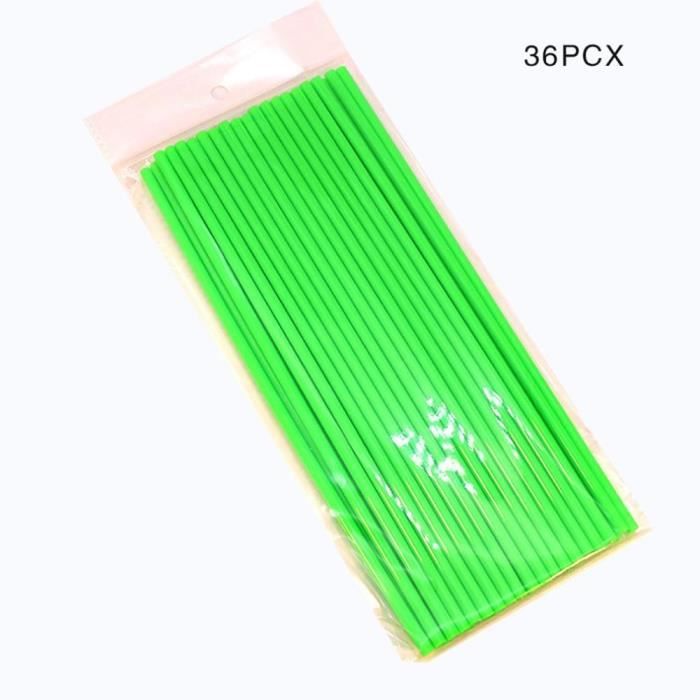 Protege Cadre,36 pièces vélo moto saleté décoration Motocross roue rayons enveloppes jantes skinsprotecteur couvre décor -Type green