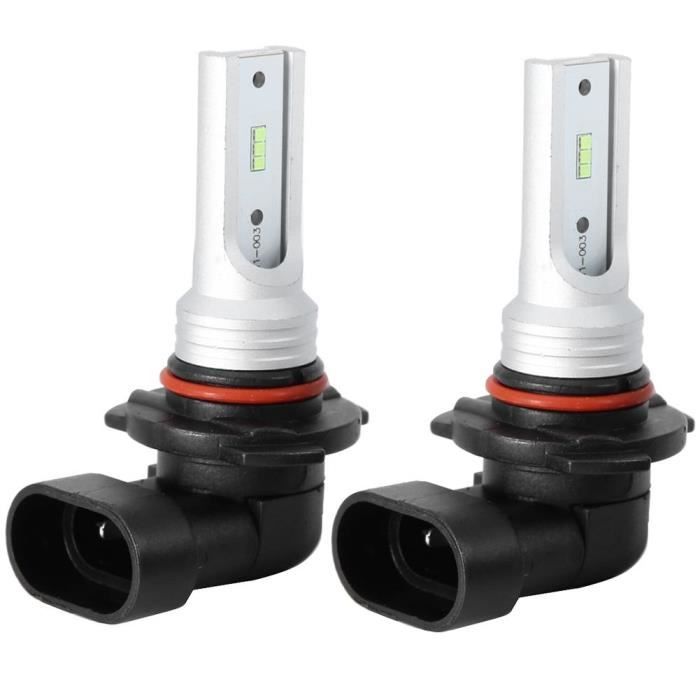 Drfeify ampoule antibrouillard bleu glace 2 pièces 9005 HB3 72W 8000K bleu glace LED lampe de voiture avant antibrouillard ampoule