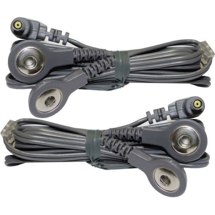 Sanitas - 2 câbles de connexion pour les électrostimulateurs Sanitas (SEM 42 - 43 - 44)