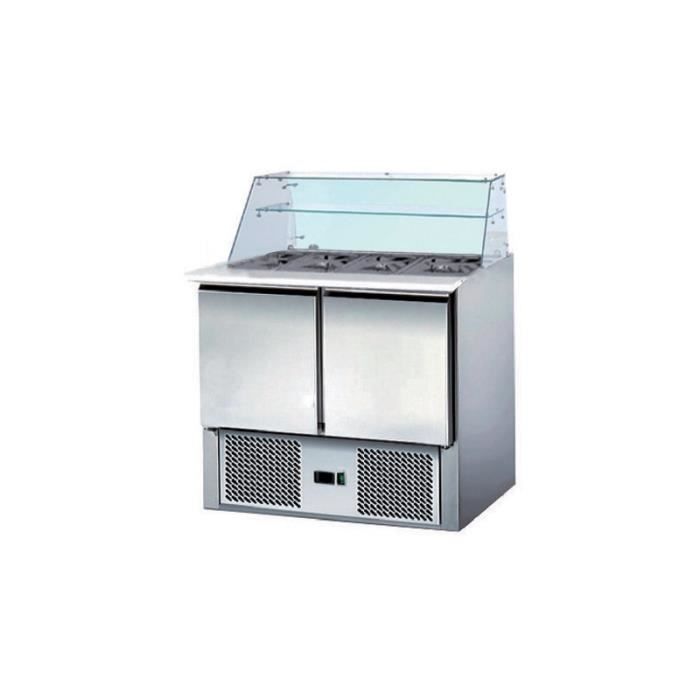 Saladette réfrigérée avec vitrine - 2 portes