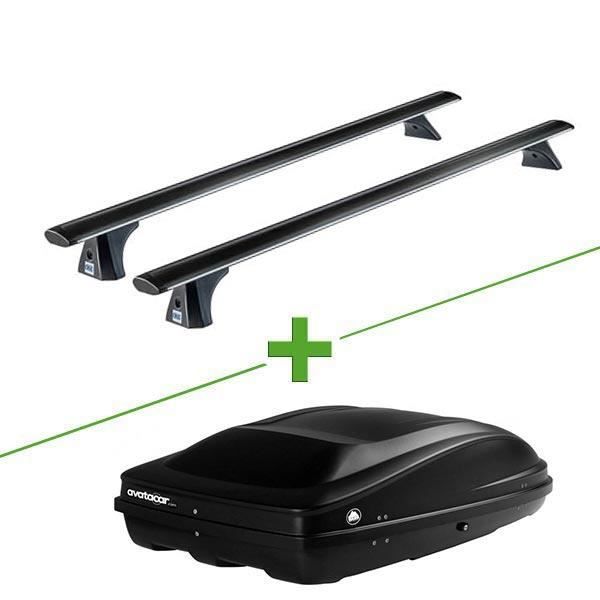 Pack barres et coffre de toit Cruz Pack Airo Dark + WABB M pour Volkswagen Polo Cross V 5 portes - 3664634882394