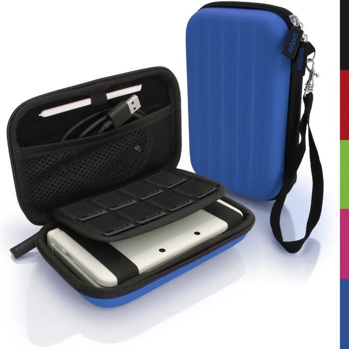 igadgitz Bleu EVA Étui Housse Rigide pour Western Digital My Passport Pro Disque Dur Externe Portable Pochette Case Cover