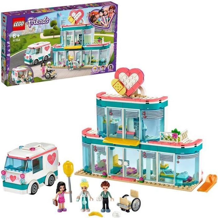 LEGO® Friends 41394 L’hôpital de Heartlake City avec Mini Poupées et Jouet Ambulance, pour Filles et Garçons de 6 ans et +