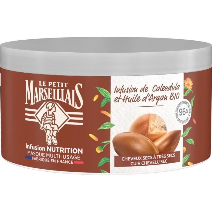 Le Petit Marseillais Masque Infusion Nutrition Calendula et Huile d'Argan Bio 300ml