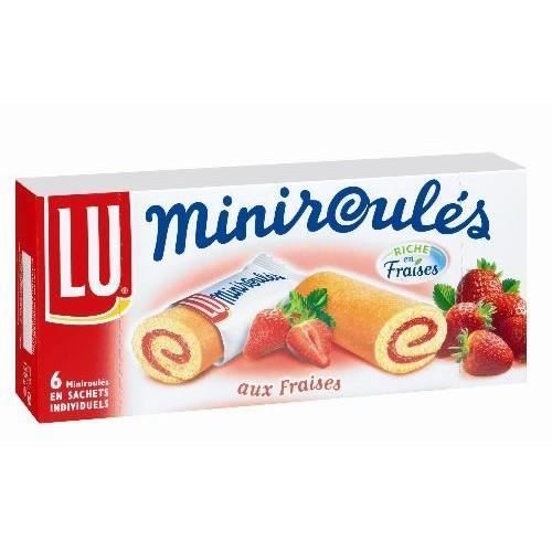 LU - Miniroulés À La Pulpe De Fraise 150G - Lot De 4
