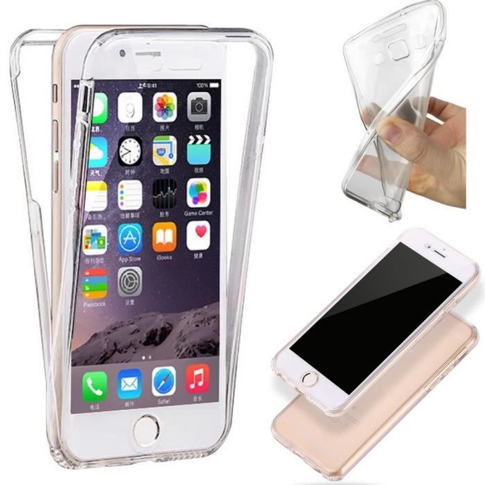 Coque silicone gel intégral iphone 6 plus - 6s plus transparent