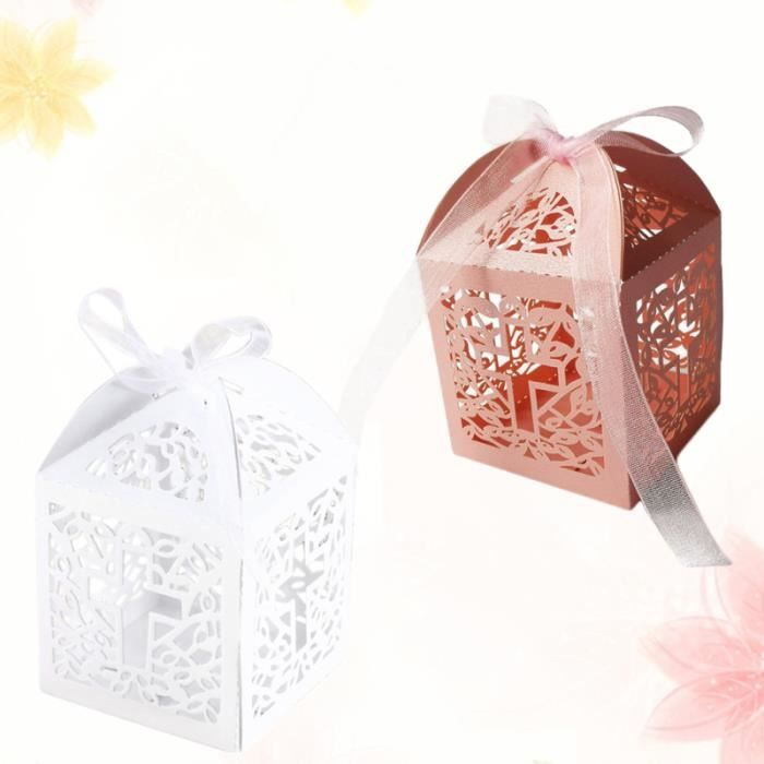 100pcs Unique Candy Box Creative Hollow-out Cases Lovely Small Gift Chocolate for Kids confiserie de sucre - bonbon confiserie